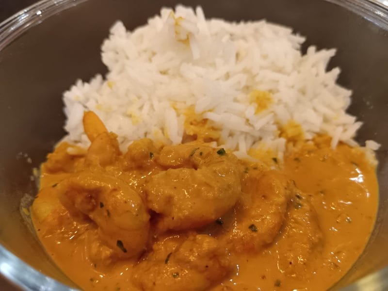 Cliquez pour zoomer ! Curry de crevettes au lait de coco Thermomix par caroline_393