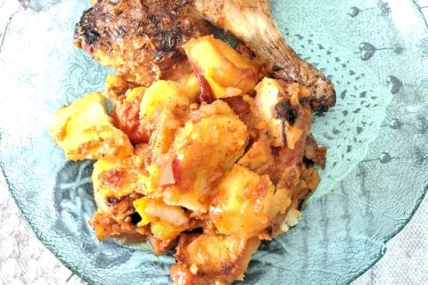 Cliquez pour zoomer ! Poulet aux pommes de terre, poivron et tomates Thermomix par slysly