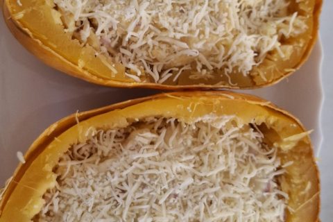 Cliquez pour zoomer ! Courge spaghetti à la crème et aux lardons Thermomix par slysly