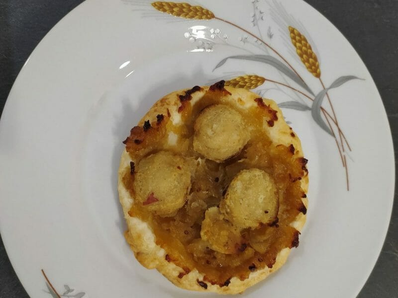 Cliquez pour zoomer ! Tarte de boudin blanc et chutney d’ananas Thermomix par slysly