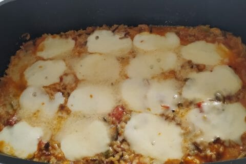 Gratin de riz façon pizza au Thermomix - Cookomix