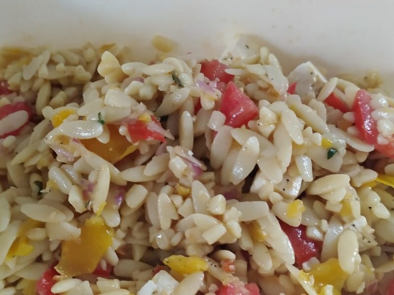 Cliquez pour zoomer ! Salade d’orzo à la méditerranéenne Thermomix par slysly