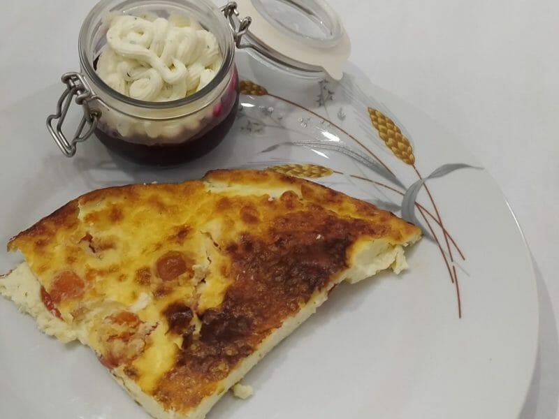 Cliquez pour zoomer ! Clafoutis tomates cerises et fromage de chèvre Thermomix par slysly