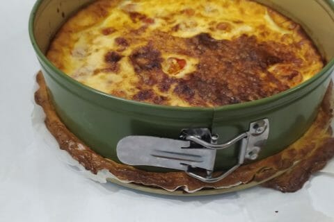 Cliquez pour zoomer ! Clafoutis tomates cerises et fromage de chèvre Thermomix par slysly