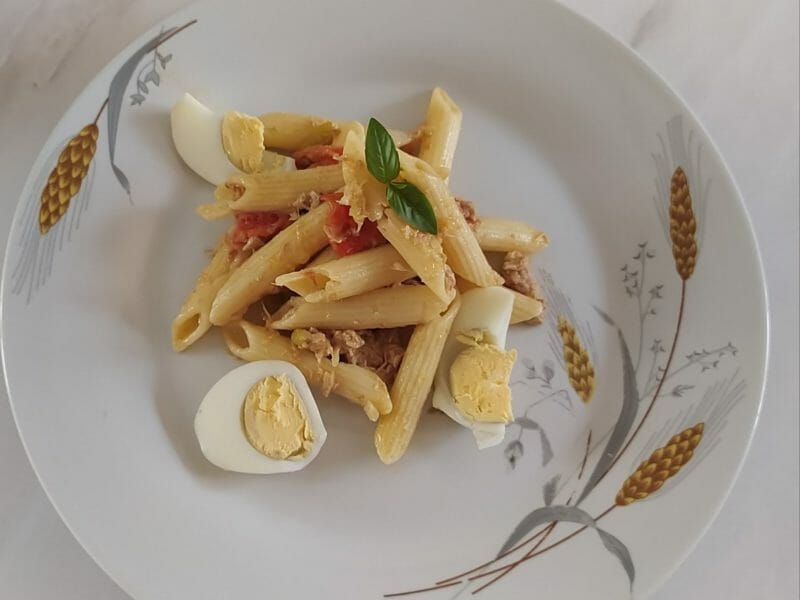 Cliquez pour zoomer ! Salade de pâtes au thon, courgettes et tomates cerises Thermomix par slysly