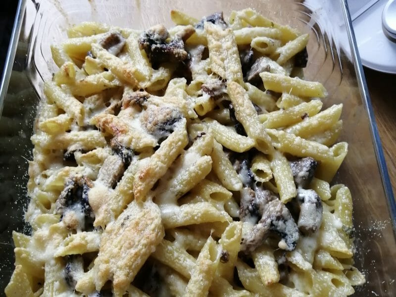 Cliquez pour zoomer ! Gratin de pennes aux champignons Thermomix par CarolineDC