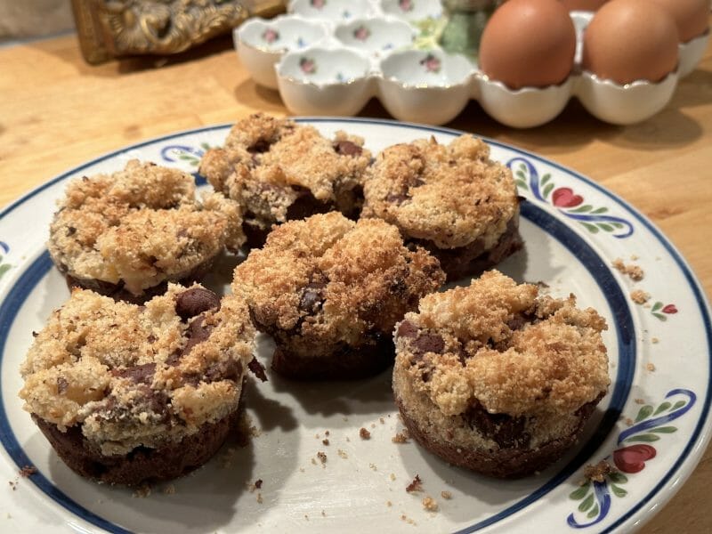 Cliquez pour zoomer ! Crumb cake poires et chocolat Thermomix par maya178