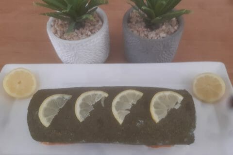 Cliquez pour zoomer ! Roulé aux épinards, saumon et Boursin Thermomix par scoubina