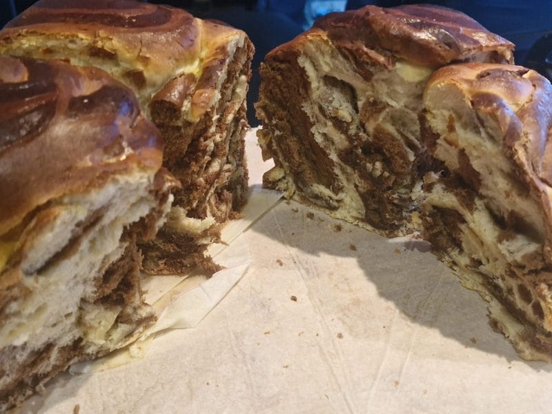 Cliquez pour zoomer ! Brioche marbrée Thermomix par zediabolik