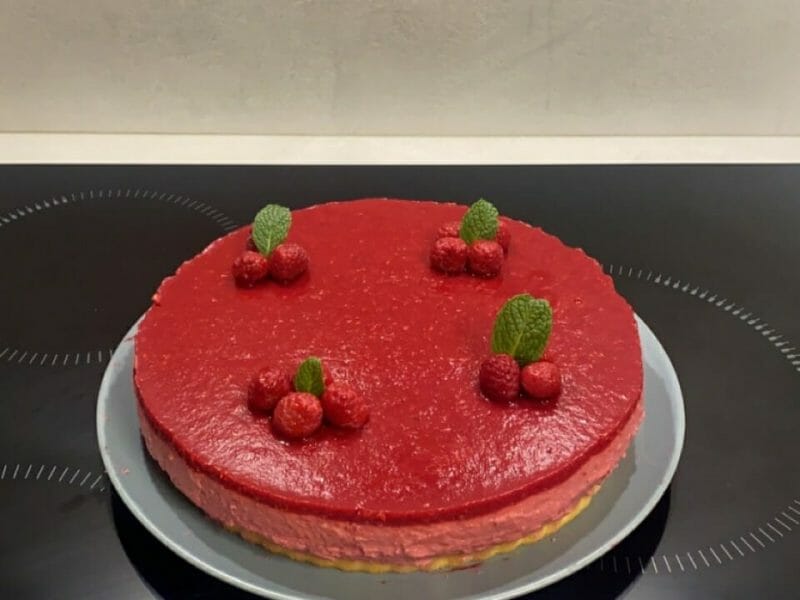 Cliquez pour zoomer ! Bavarois aux framboises Thermomix par nanette43