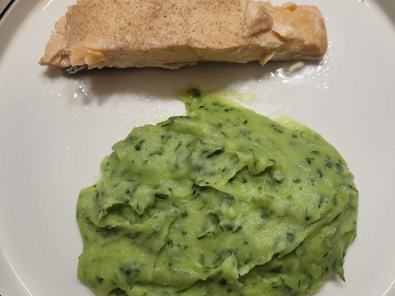 Cliquez pour zoomer ! Purée de pommes de terre à l’ail des ours Thermomix par alexaria