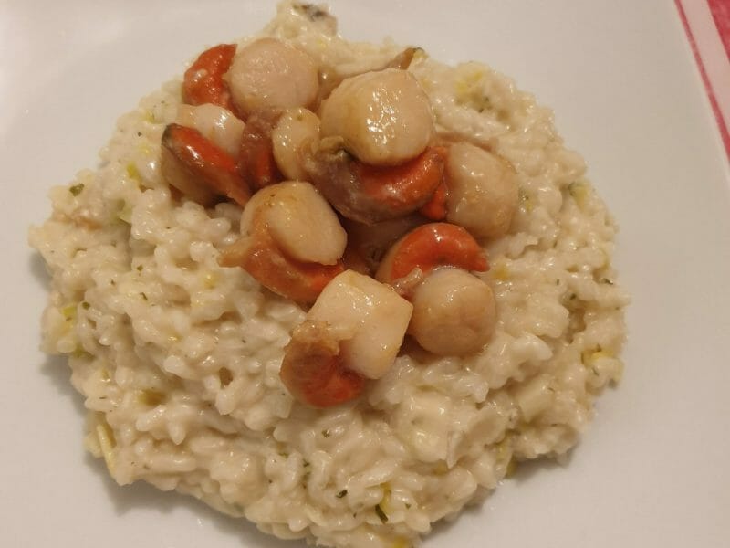 Cliquez pour zoomer ! Risotto aux Saint Jacques et poireaux Thermomix par petermann