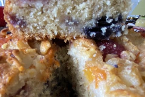 Cliquez pour zoomer ! Gâteau amandes et fruits rouges Thermomix par Miminefer