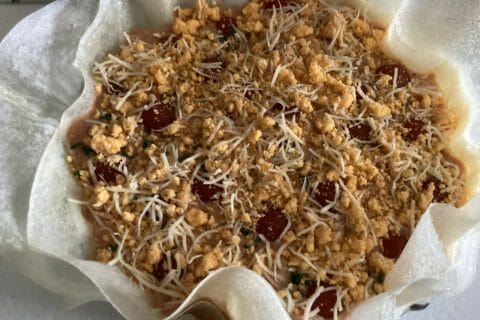 Cliquez pour zoomer ! Tarte au thon, tomate et moutarde Thermomix par Miminefer