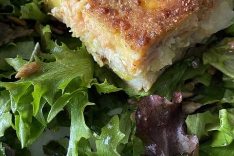 Cliquez pour zoomer ! Quiche poireaux et saumon Thermomix par Miminefer