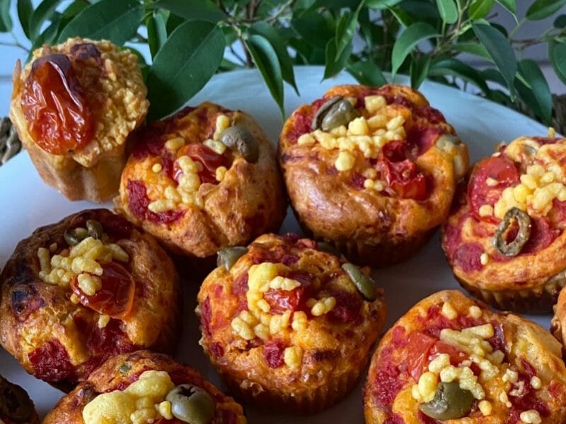 Cliquez pour zoomer ! Muffins salés façon pizza Thermomix par Miminefer