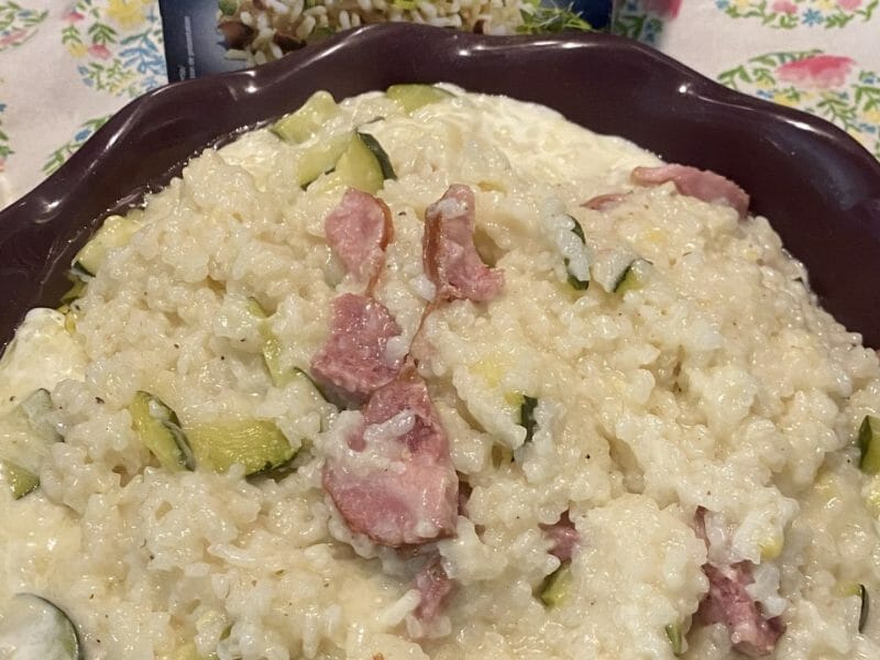 Cliquez pour zoomer ! Risotto à la saucisse fumée et au comté Thermomix par Miminefer
