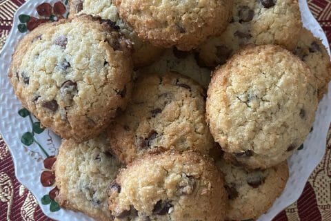 Cliquez pour zoomer ! Cookies à la noix de coco et pépites de chocolat Thermomix par Miminefer