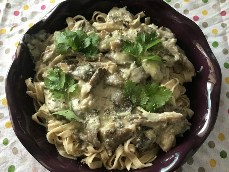 Cliquez pour zoomer ! Tagliatelle sauce crémeuse aux pleurotes Thermomix par Miminefer