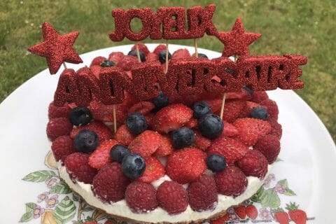 Cliquez pour zoomer ! Tarte aux fraises sans cuisson Thermomix par Miminefer