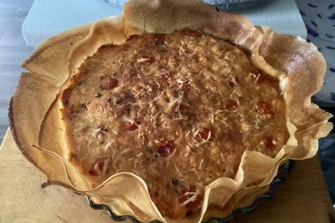 Cliquez pour zoomer ! Tarte au thon, tomate et moutarde Thermomix par Miminefer