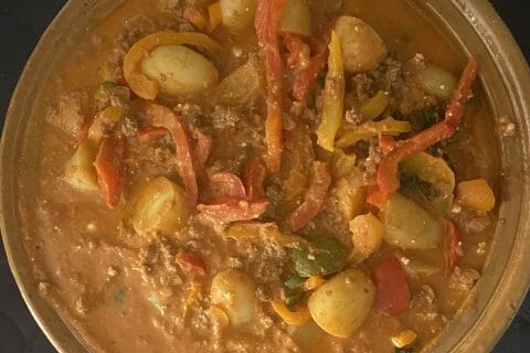 Cliquez pour zoomer ! Boeuf aux poivrons et pommes de terre Thermomix par Miminefer