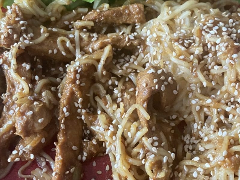 Cliquez pour zoomer ! Dwaeji Bulgogi – Porc épicé à la coréenne Thermomix par Miminefer