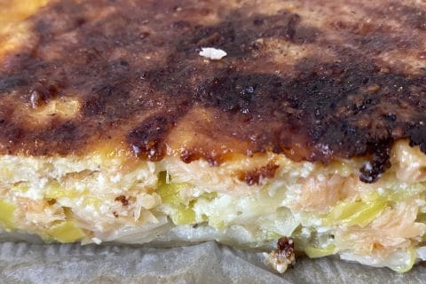 Cliquez pour zoomer ! Quiche poireaux et saumon Thermomix par Miminefer