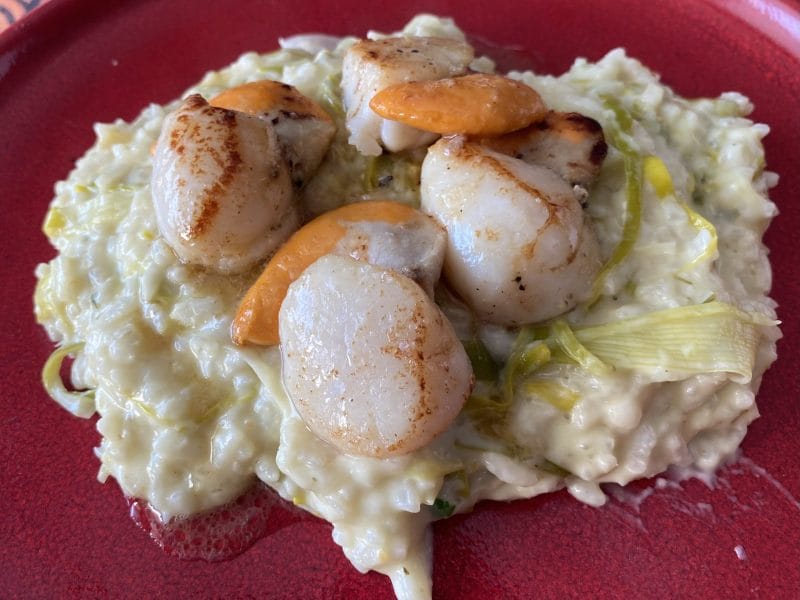 Cliquez pour zoomer ! Risotto aux Saint Jacques et poireaux Thermomix par Miminefer
