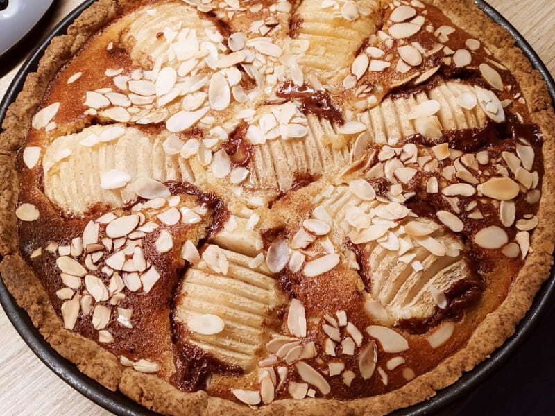 Cliquez pour zoomer ! Tarte aux poires sur lit de chocolat Thermomix par aurelie_725