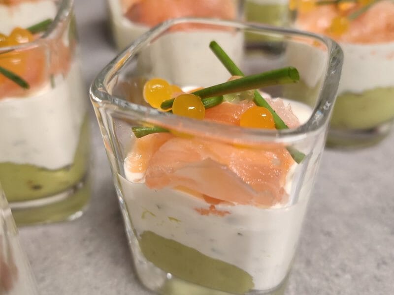 Cliquez pour zoomer ! Verrines saumon avocat Thermomix par laetitia_506