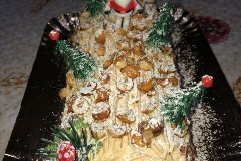 Cliquez pour zoomer ! Bûche pralinée aux éclats de noisettes caramélisés Thermomix par maria_51