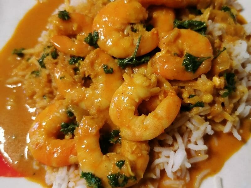 Cliquez pour zoomer ! Curry de crevettes au lait de coco Thermomix par natachat1967