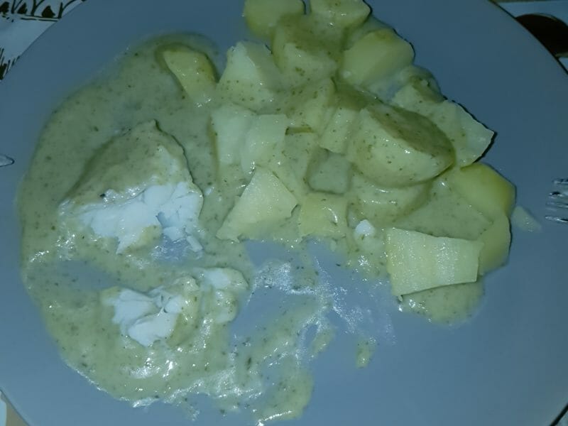 Cliquez pour zoomer ! Filet de cabillaud et sa sauce persillée Thermomix par Elo dee