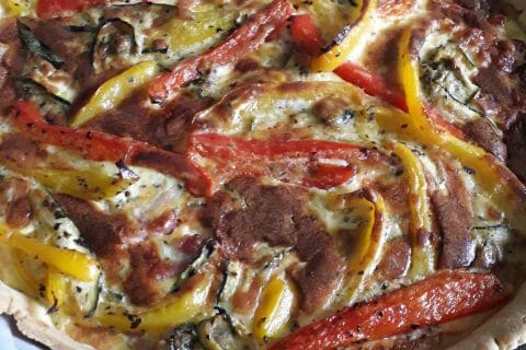Cliquez pour zoomer ! Quiche poivrons et courgettes Thermomix par angaccou21