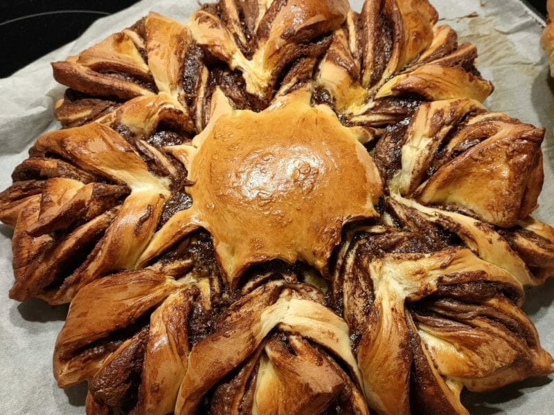 Cliquez pour zoomer ! Brioche étoilée au Nutella Thermomix par dory84