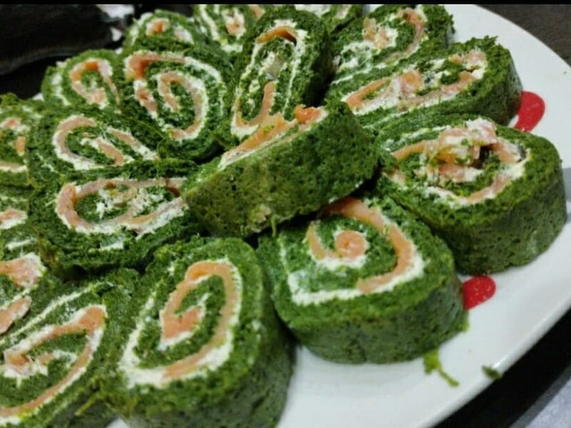 Cliquez pour zoomer ! Roulé aux épinards, saumon et Boursin Thermomix par mickael_63