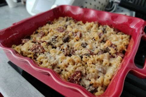 Cliquez pour zoomer ! Gratin de pennes aux champignons Thermomix par lau56