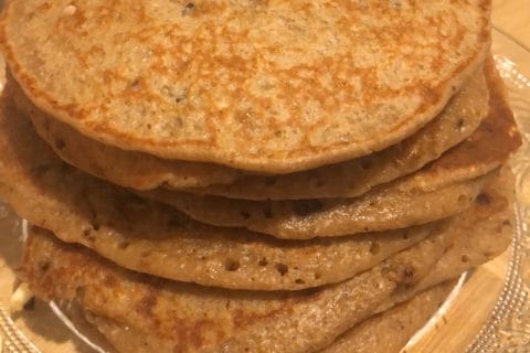 Cliquez pour zoomer ! Pancakes healthy flocons d’avoine et banane Thermomix par linamina