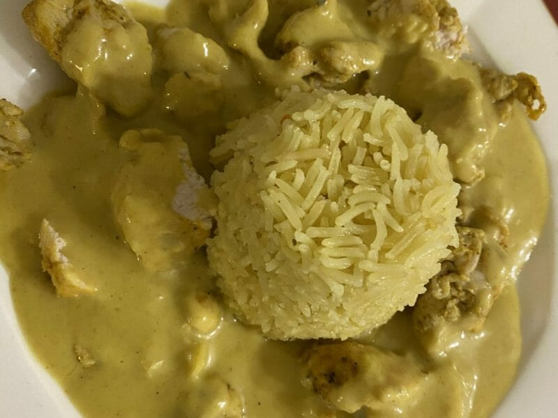 Cliquez pour zoomer ! Blancs de poulet sauce moutarde et curry Thermomix par Cabocuisine