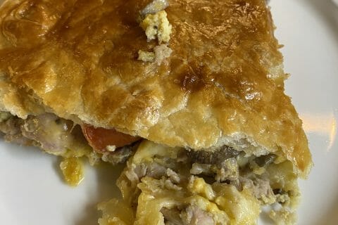 Cliquez pour zoomer ! Tourte au poulet et aux champignons Thermomix par Cabocuisine