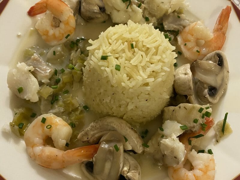 Cliquez pour zoomer ! Blanquette de lotte Thermomix par Cabocuisine