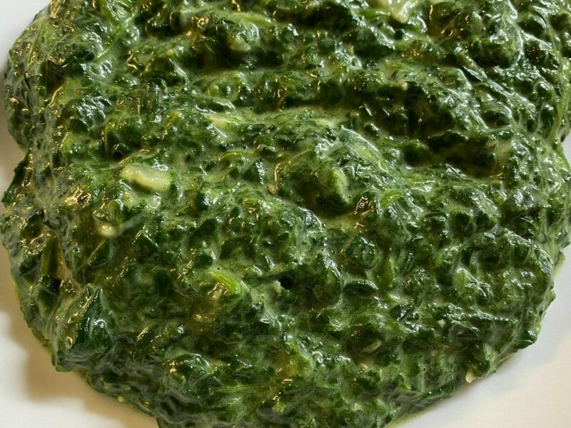 Cliquez pour zoomer ! Épinards frais à la crème Thermomix par Cabocuisine