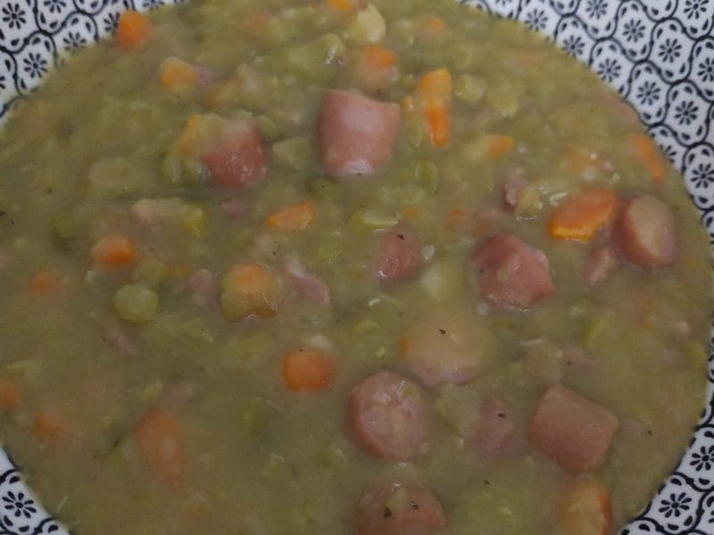 Cliquez pour zoomer ! Mitonnée de pois cassés aux saucisses Thermomix par Corinne B80