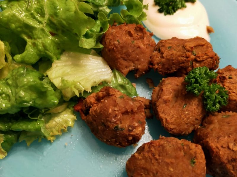 Cliquez pour zoomer ! Boulettes d’aubergines aux pois chiches Thermomix par Corinne B80