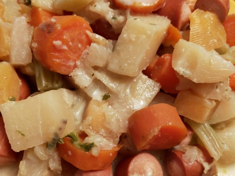 Cliquez pour zoomer ! Potée carottes, chou-rave et saucisses Thermomix par Corinne B80