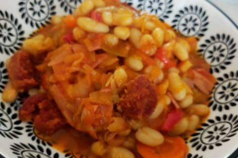 Cliquez pour zoomer ! Mijoté d’haricots blanc légumes et chorizo Thermomix par Corinne B80