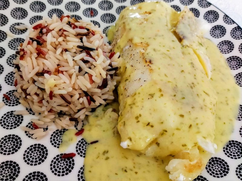 Cliquez pour zoomer ! Filet de cabillaud et sa sauce persillée Thermomix par Corinne B80