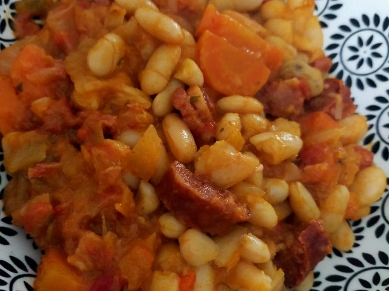 Cliquez pour zoomer ! Mijoté d’haricots blanc légumes et chorizo Thermomix par Corinne B80