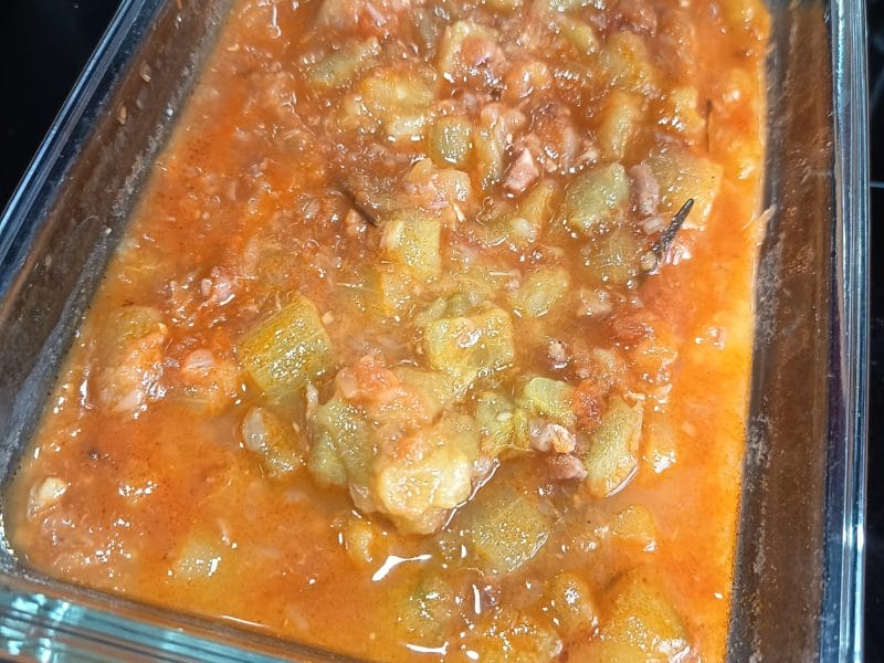 Cliquez pour zoomer ! Concombre cuit lardons tomate paprika Thermomix par Corinne B80